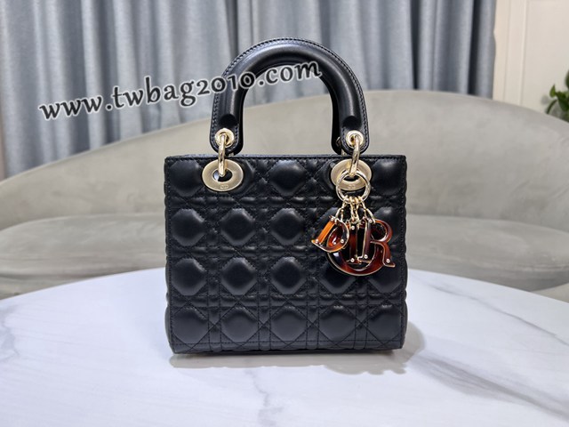Dior专柜新款迪奥高仿原单彩琳琅扣Lady Dior手袋四格手提女包 djfk1475
